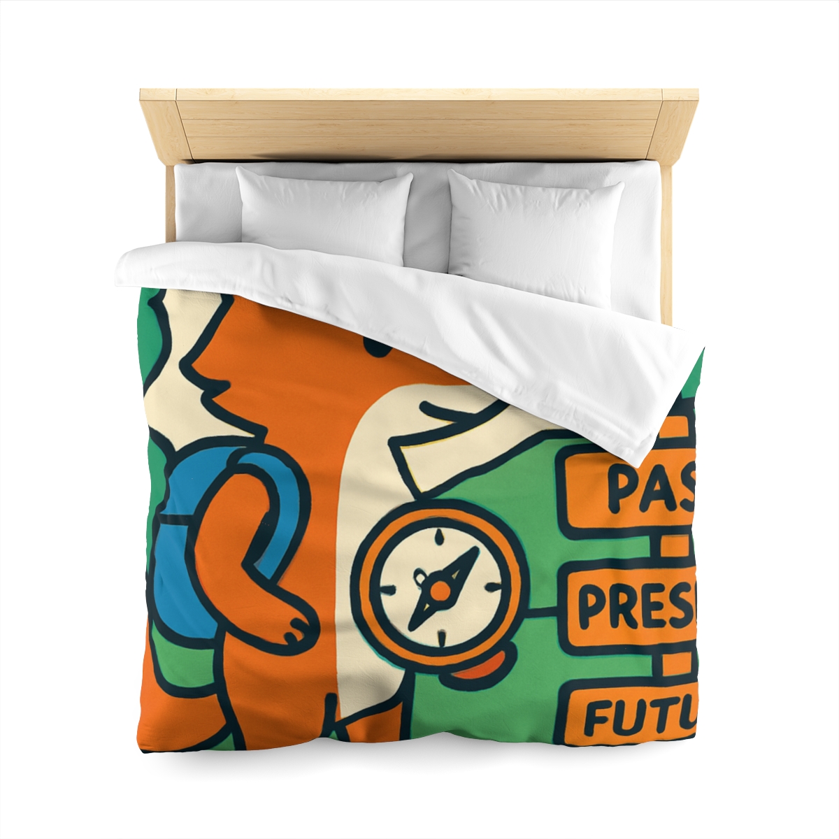 Time Traveling Forest Fox designer printed duvets