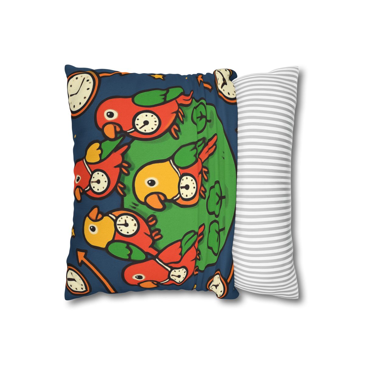 Time Traveling Parrot Planet designer print pillow cases