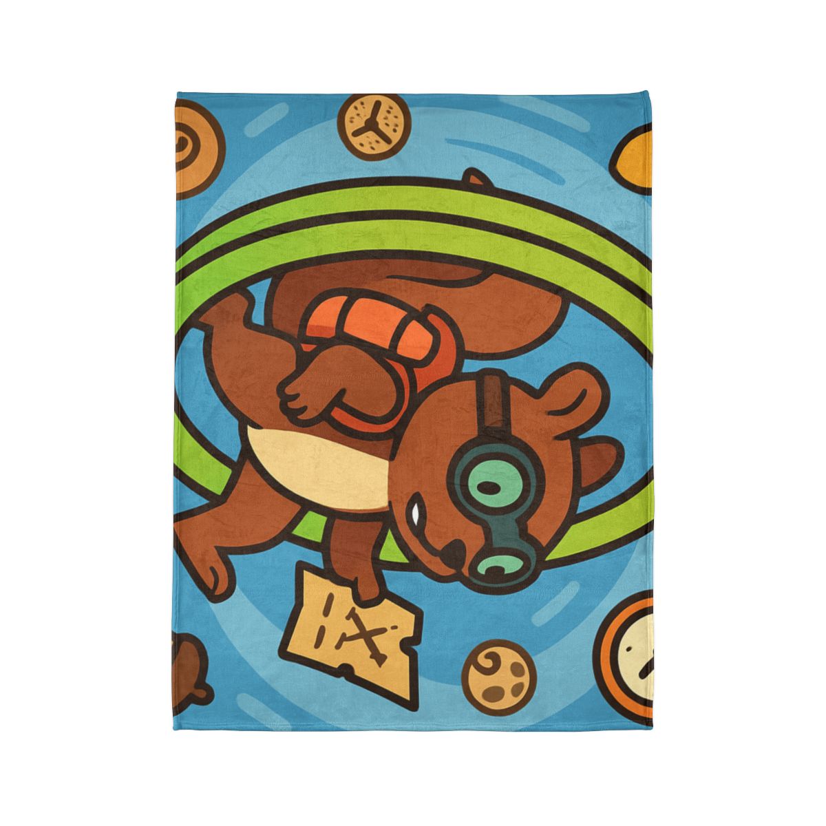 Time-Traveling Squirrel Explorer decorative home blankets