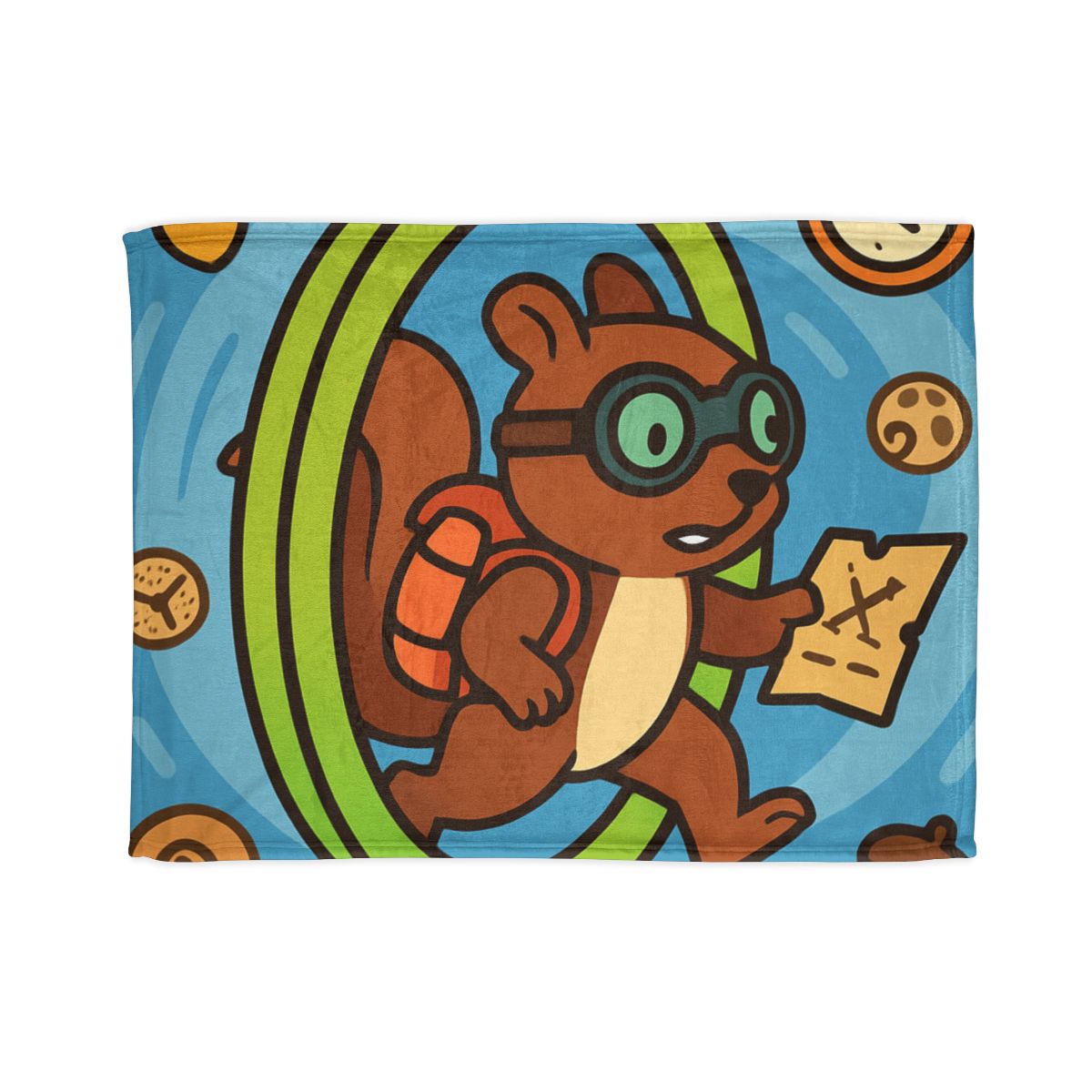 Time-Traveling Squirrel Explorer decorative home blankets