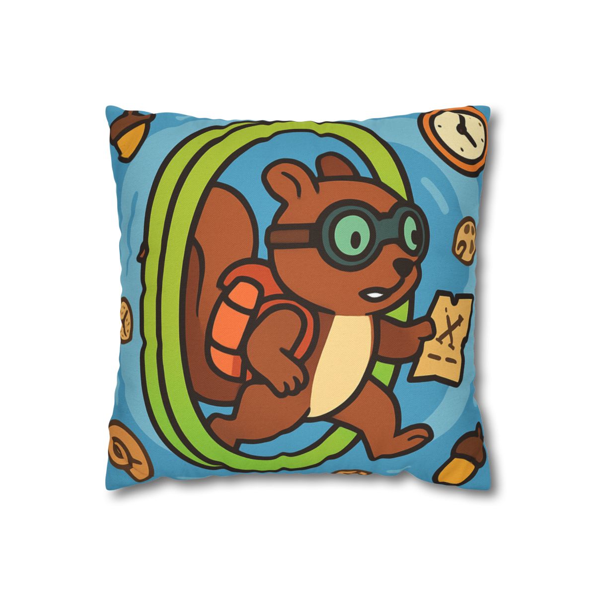 Time-Traveling Squirrel Explorer comfortable bedding pillow covers