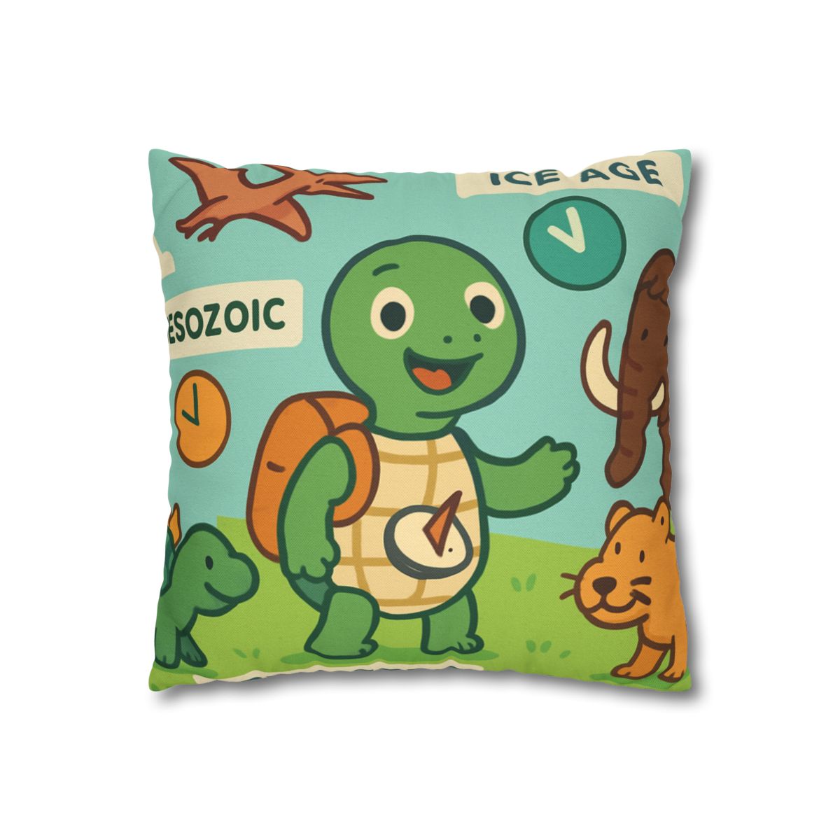 Time-Traveling Tortoise trendy patterned pillow cases
