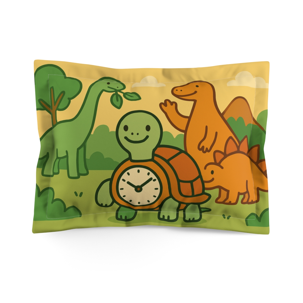 Time Traveling Tortoise At The Dino Park comfortable bed pillows