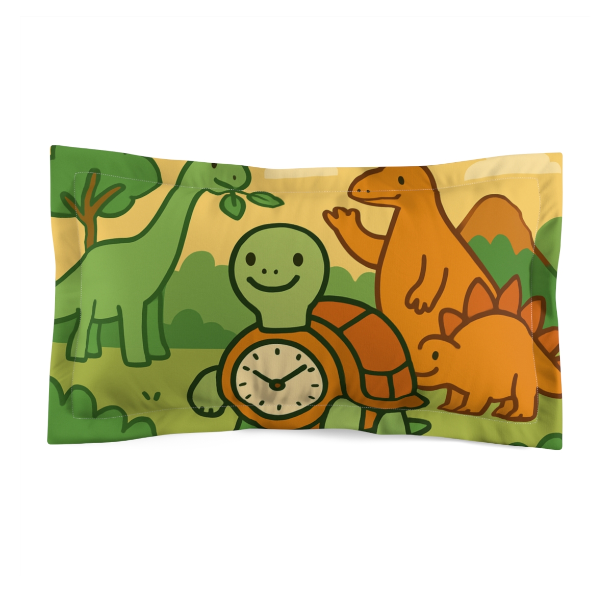 Time Traveling Tortoise At The Dino Park comfortable bed pillows