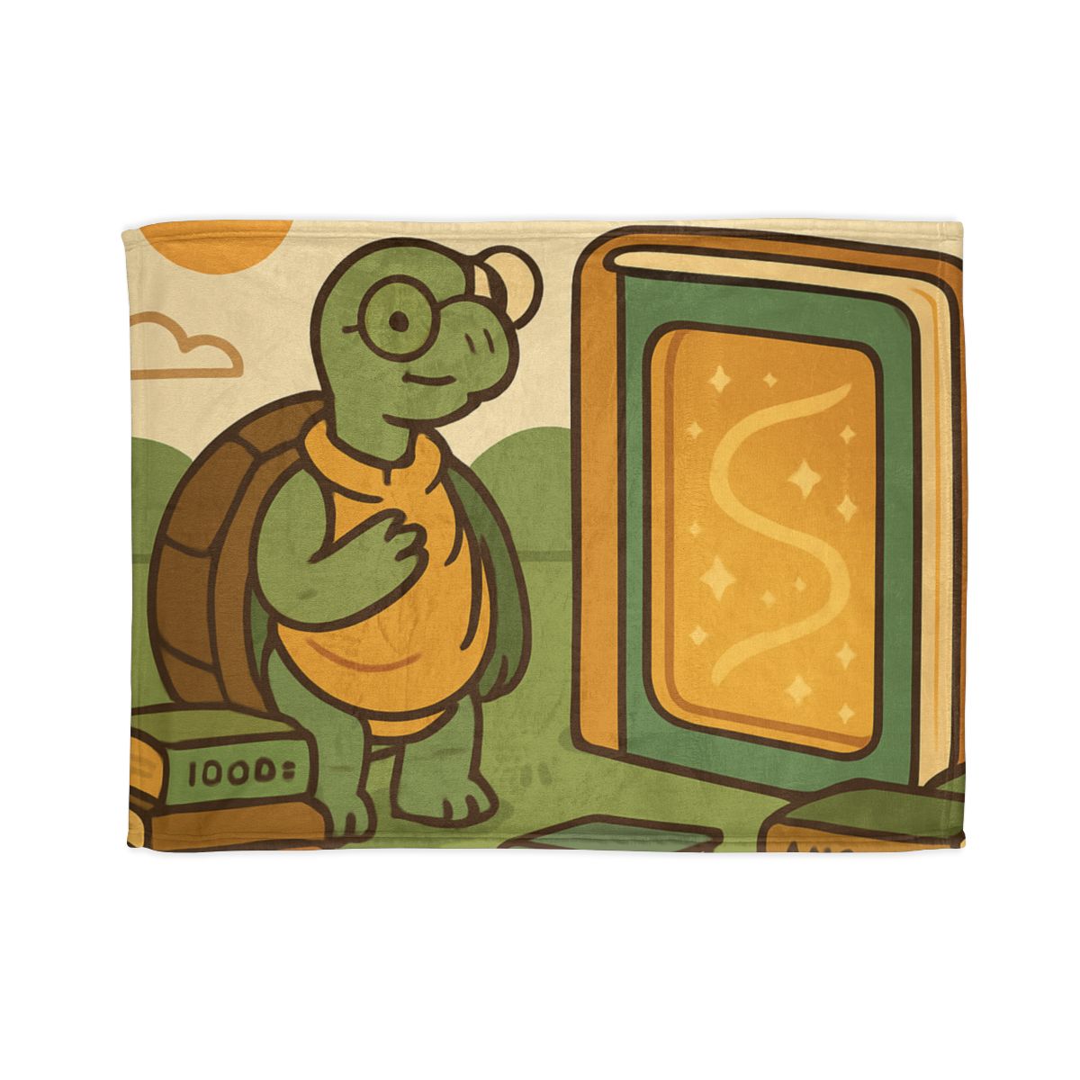 Time Traveling Tortoise Library designer printed blankets