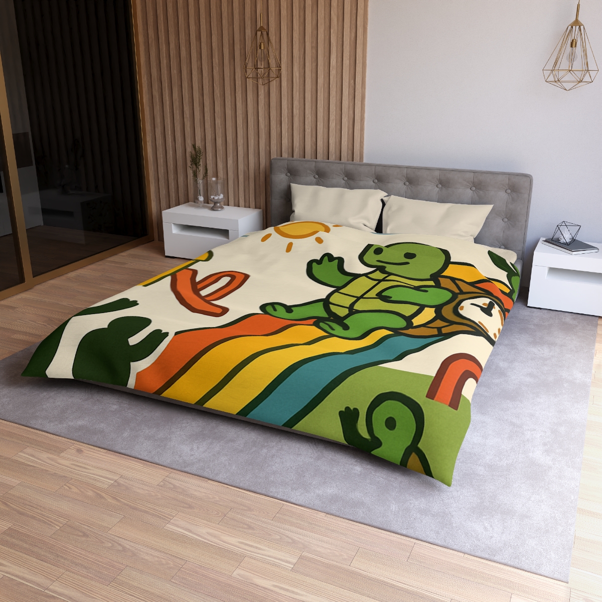 Time Traveling Tortoise Playground unique patterned duvets