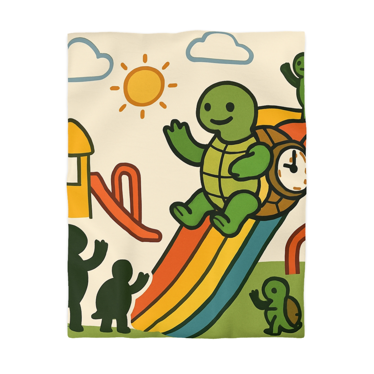 Time Traveling Tortoise Playground unique patterned duvets