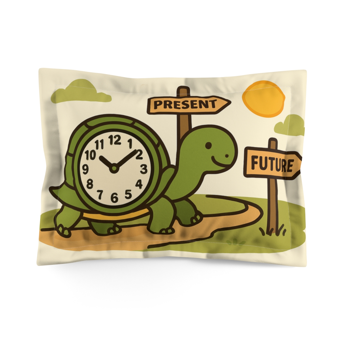 Time Traveling Tortoise Trail designer printed pillows