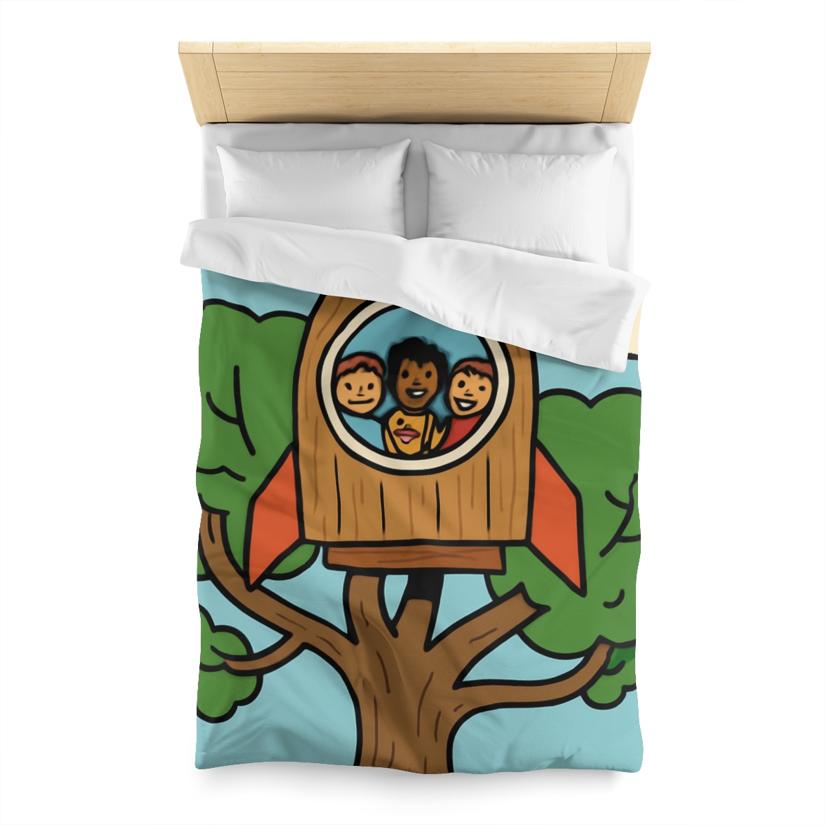 Time Traveling Treehouse Rocket trendy bedroom duvets