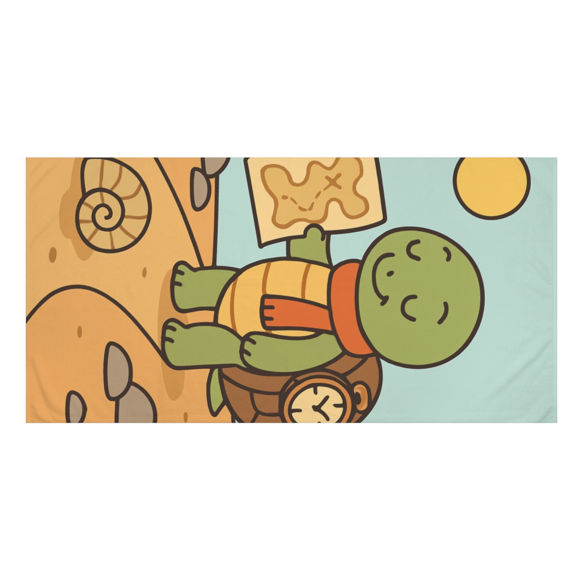 Time Traveling Turtle decorative home towels