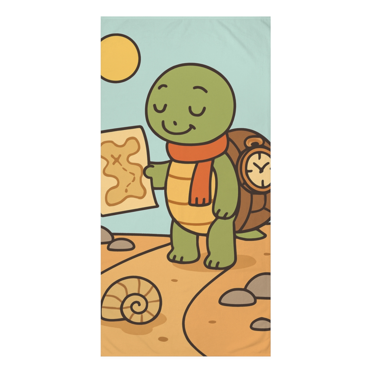 Time Traveling Turtle decorative home towels