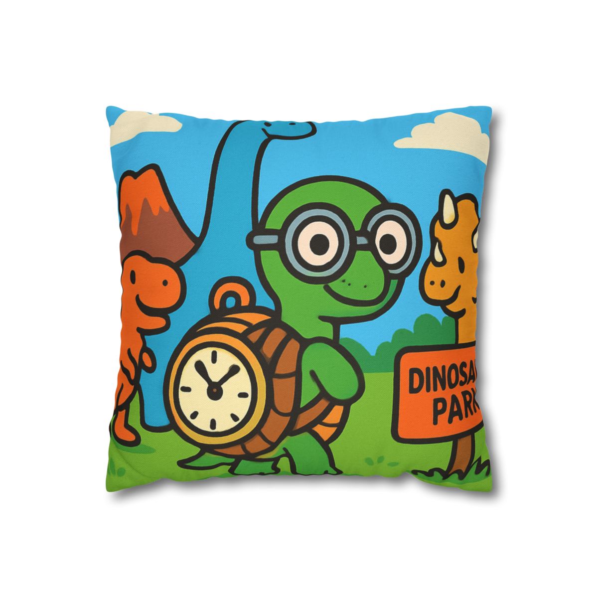 Time Traveling Turtle At The Dino Park unique gift pillow cases