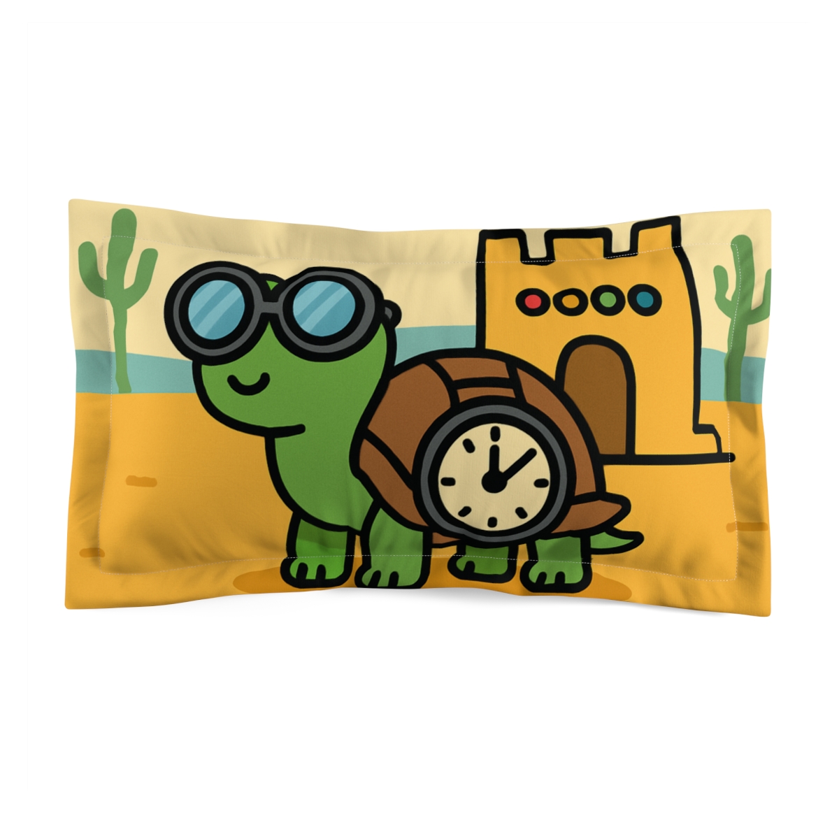 Time Traveling Turtle In The Desert gift pillows for home