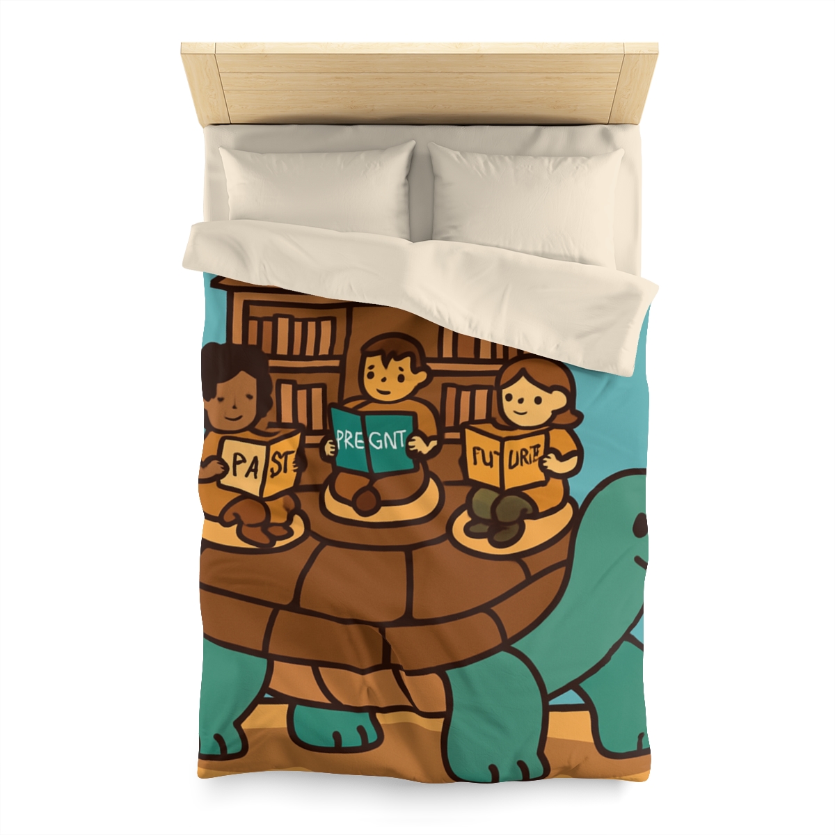 Time Traveling Turtle Library stylish duvet covers