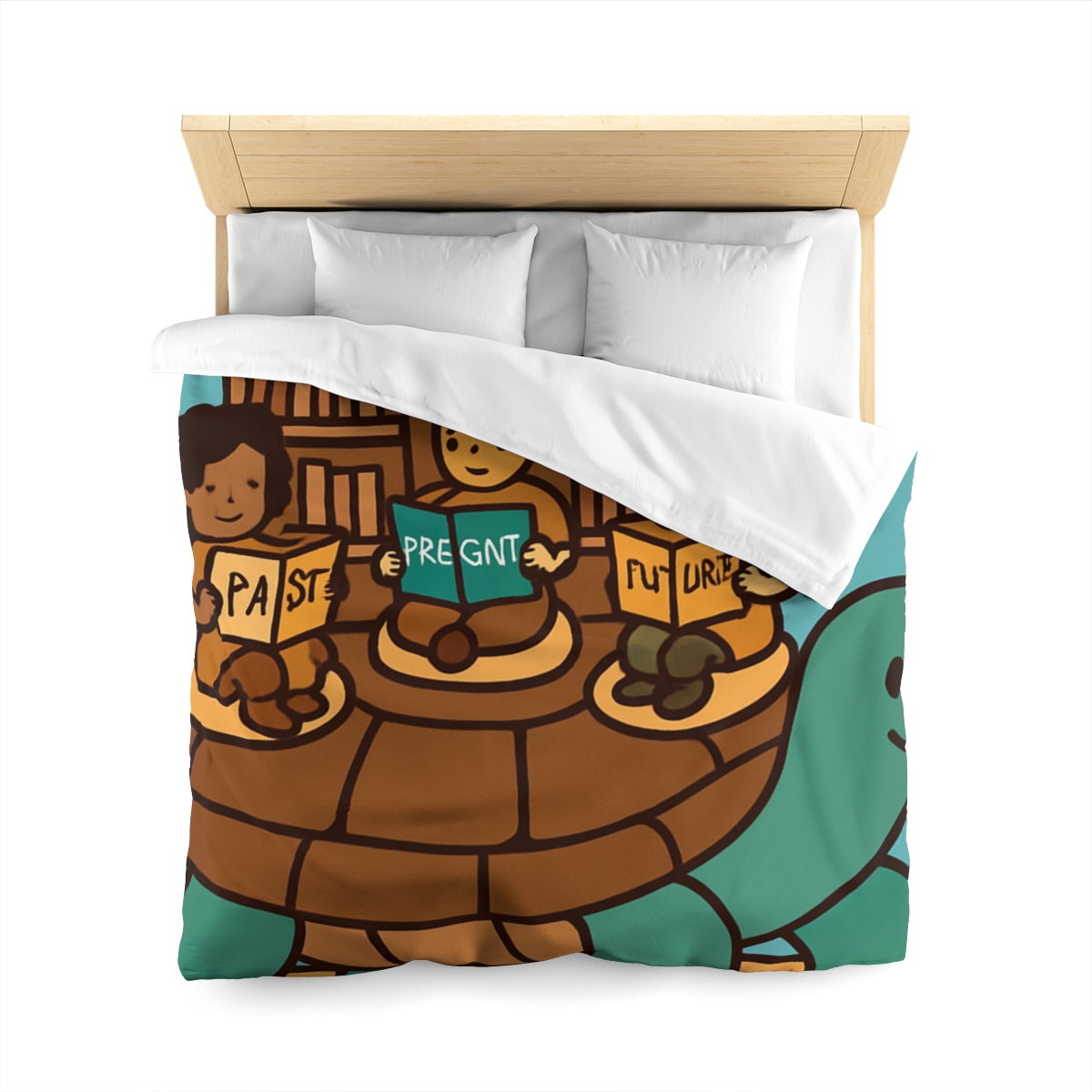 Time Traveling Turtle Library stylish duvet covers