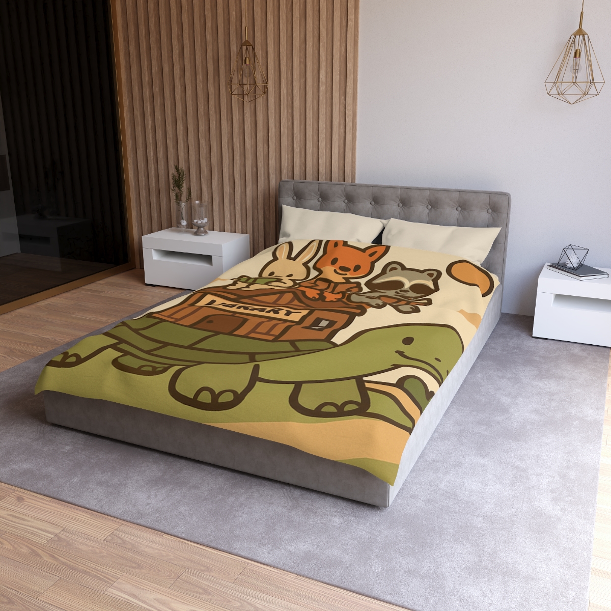 Time Traveling Turtle Library soft comforter duvets