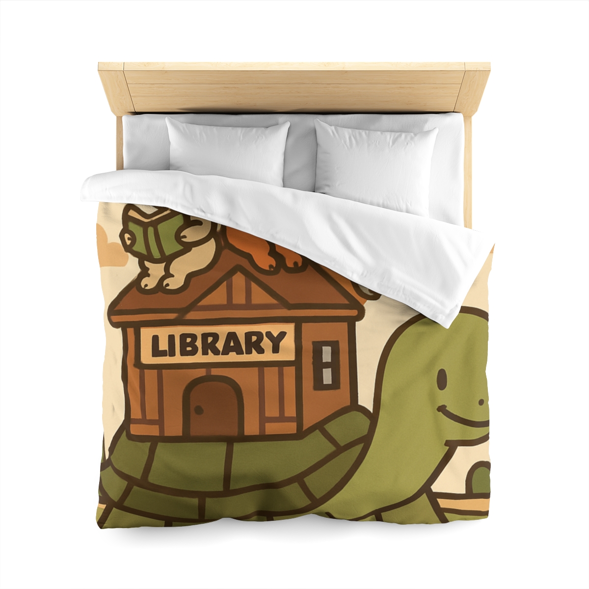 Time Traveling Turtle Library soft comforter duvets