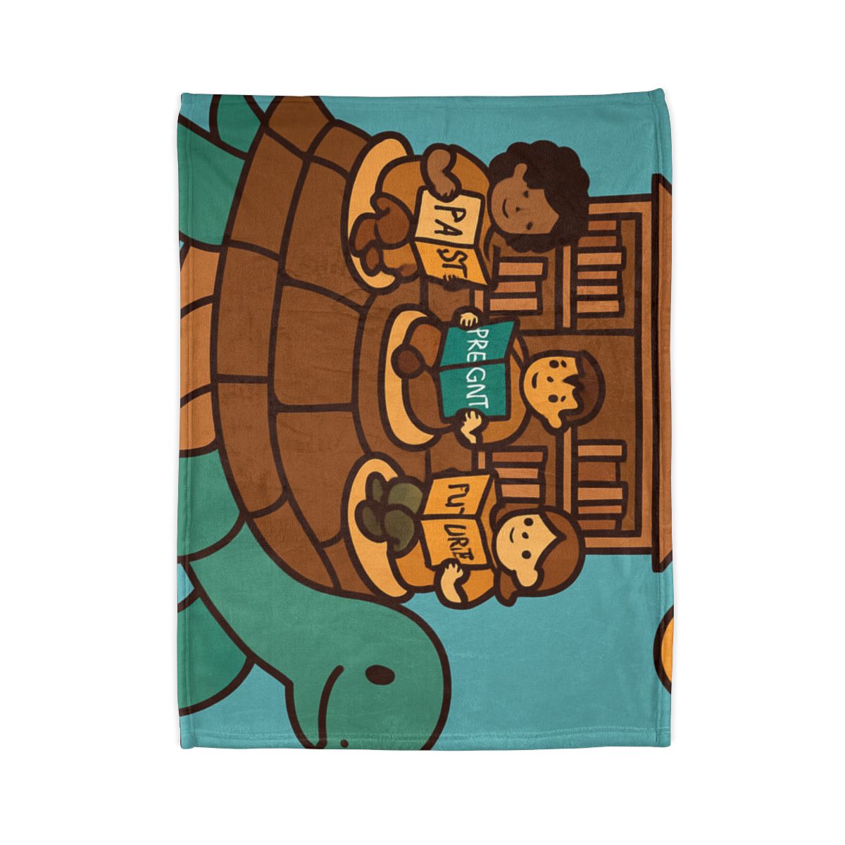Time Traveling Turtle Library trendy patterned blankets