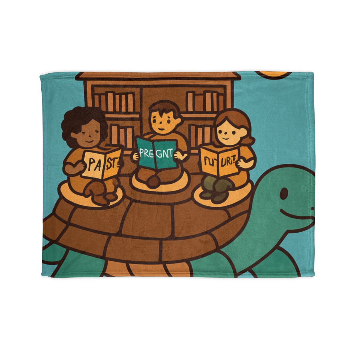 Time Traveling Turtle Library trendy patterned blankets