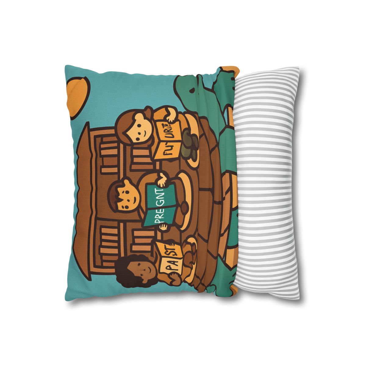 Time Traveling Turtle Library custom pillow cases
