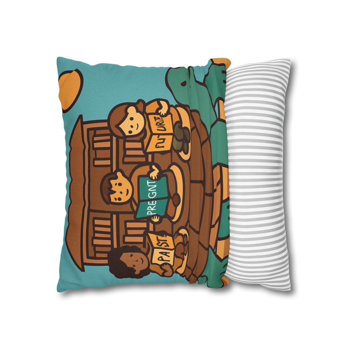 Time Traveling Turtle Library custom pillow cases
