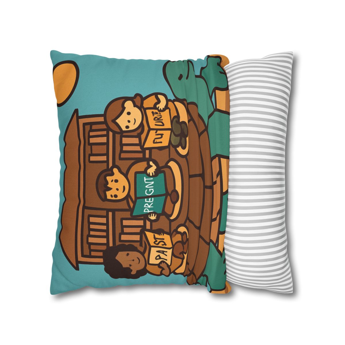 Time Traveling Turtle Library custom pillow cases