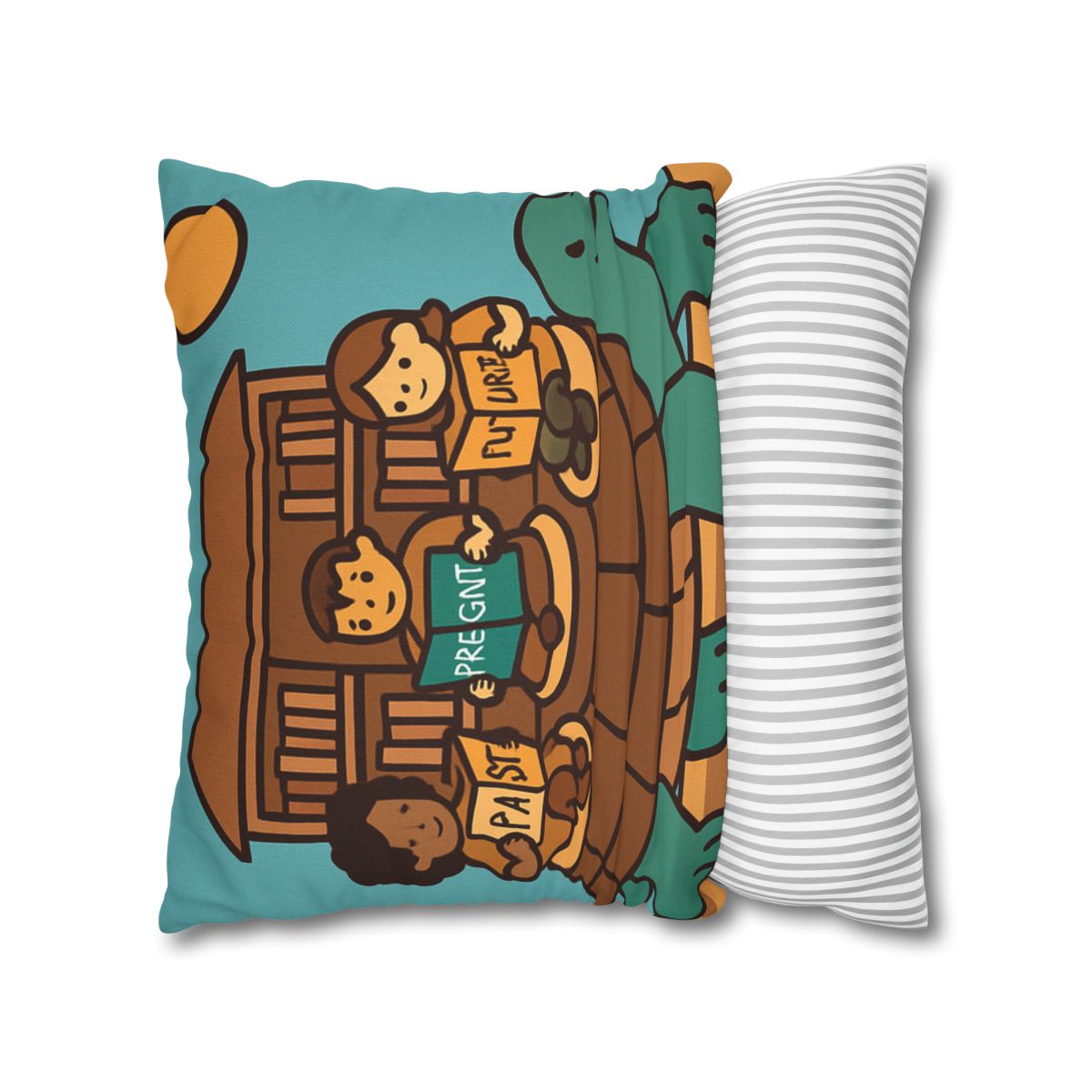 Time Traveling Turtle Library custom pillow cases