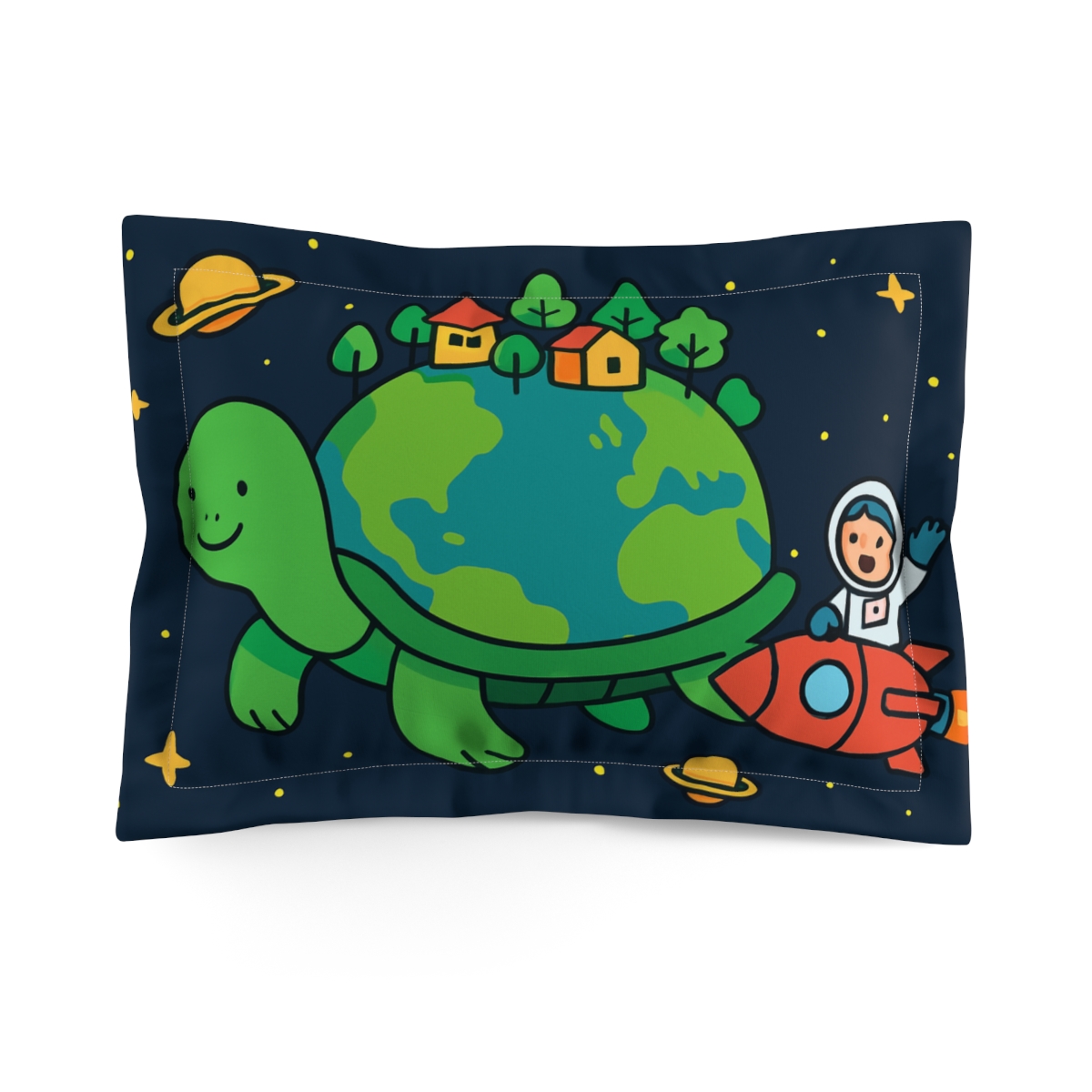 Time Traveling Turtle Planet unique shape pillows