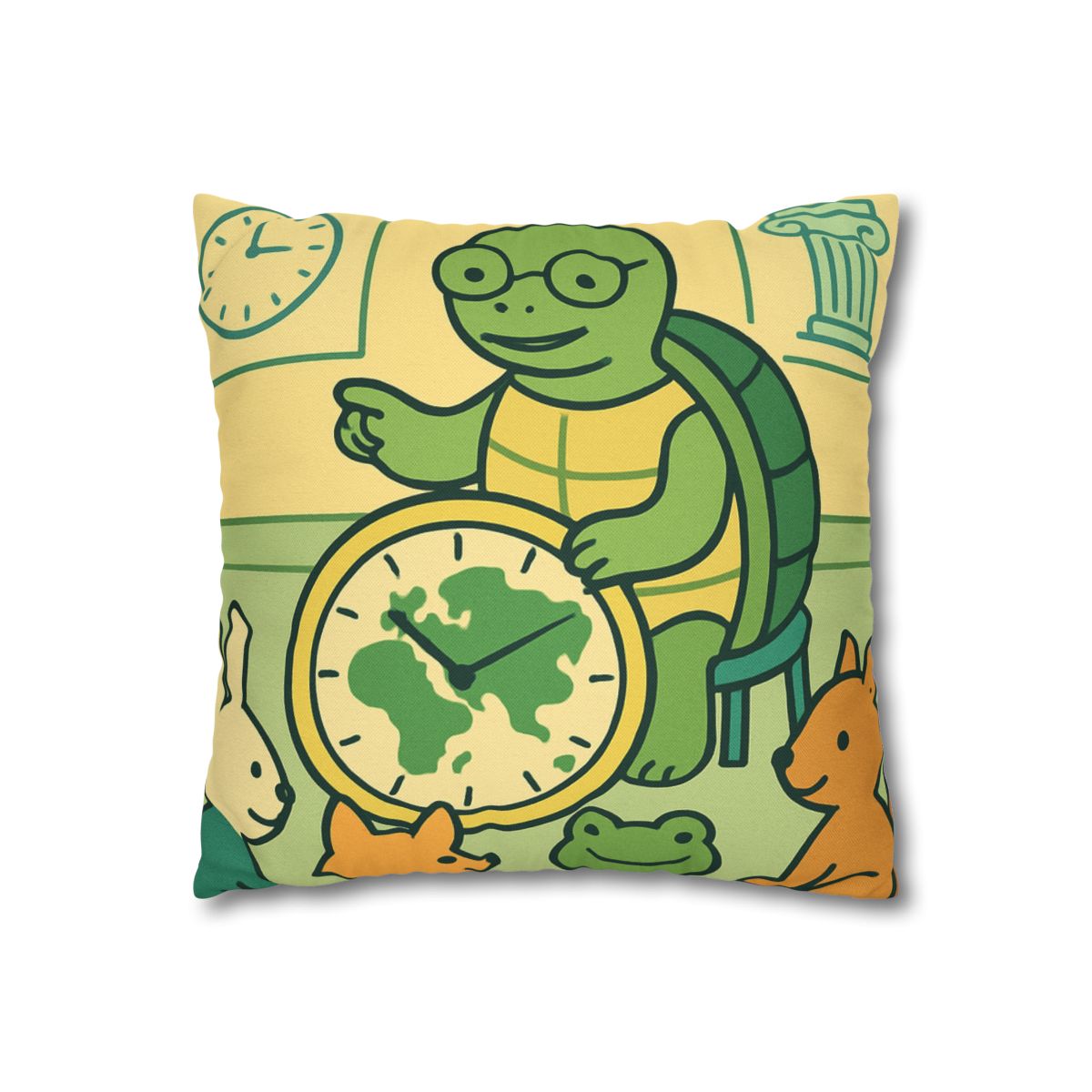 Time-Traveling Turtle School personalized pillow covers