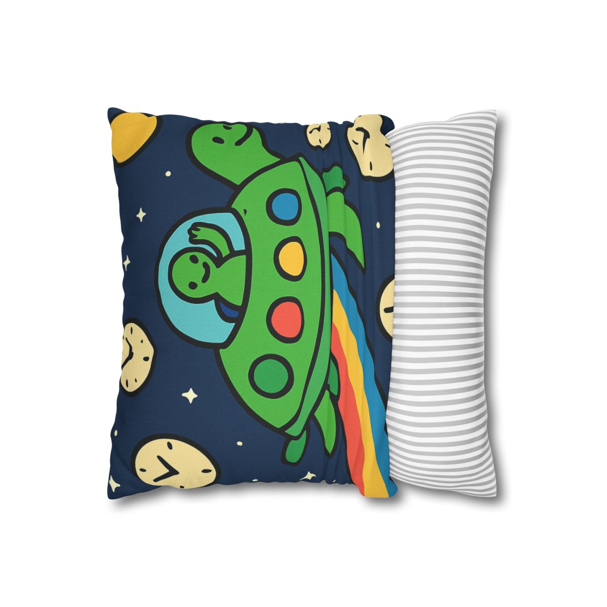 Time Traveling Turtle Spaceship stylish decorative pillowcases