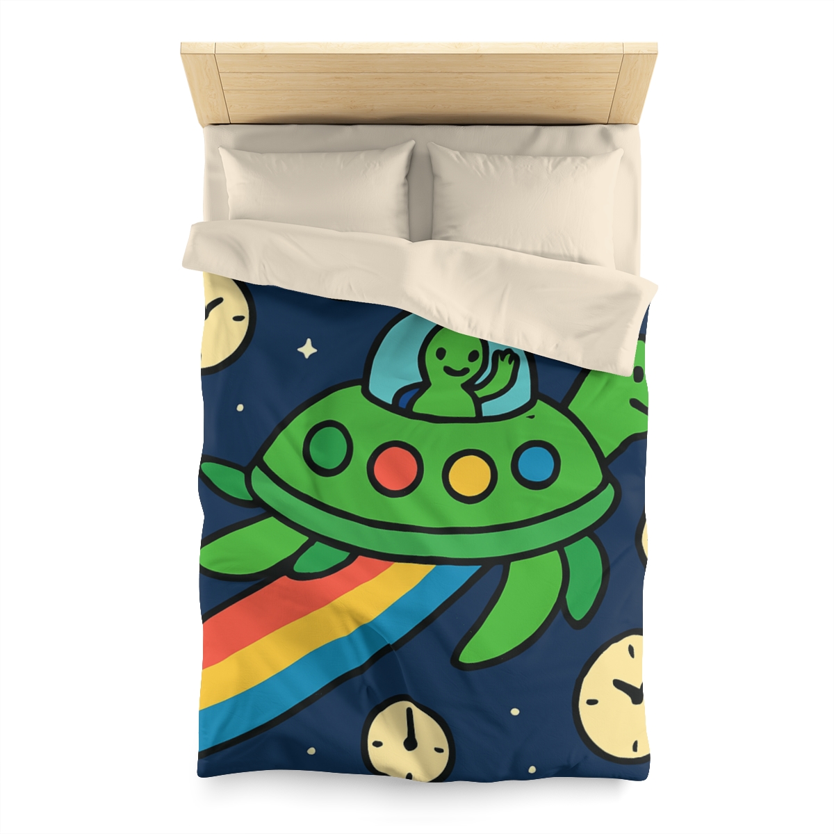 Time Traveling Turtle Spaceship warm winter duvets
