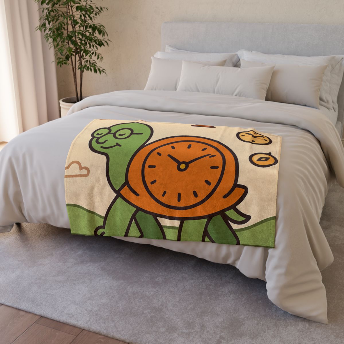 Time Turtle Journey soft fleece blankets