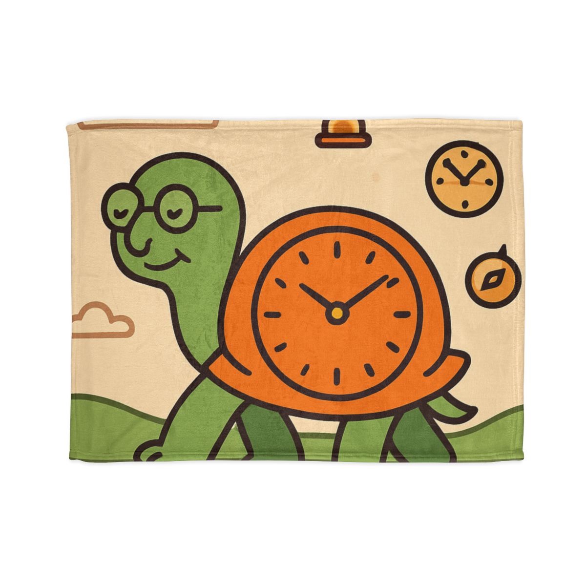 Time Turtle Journey soft fleece blankets