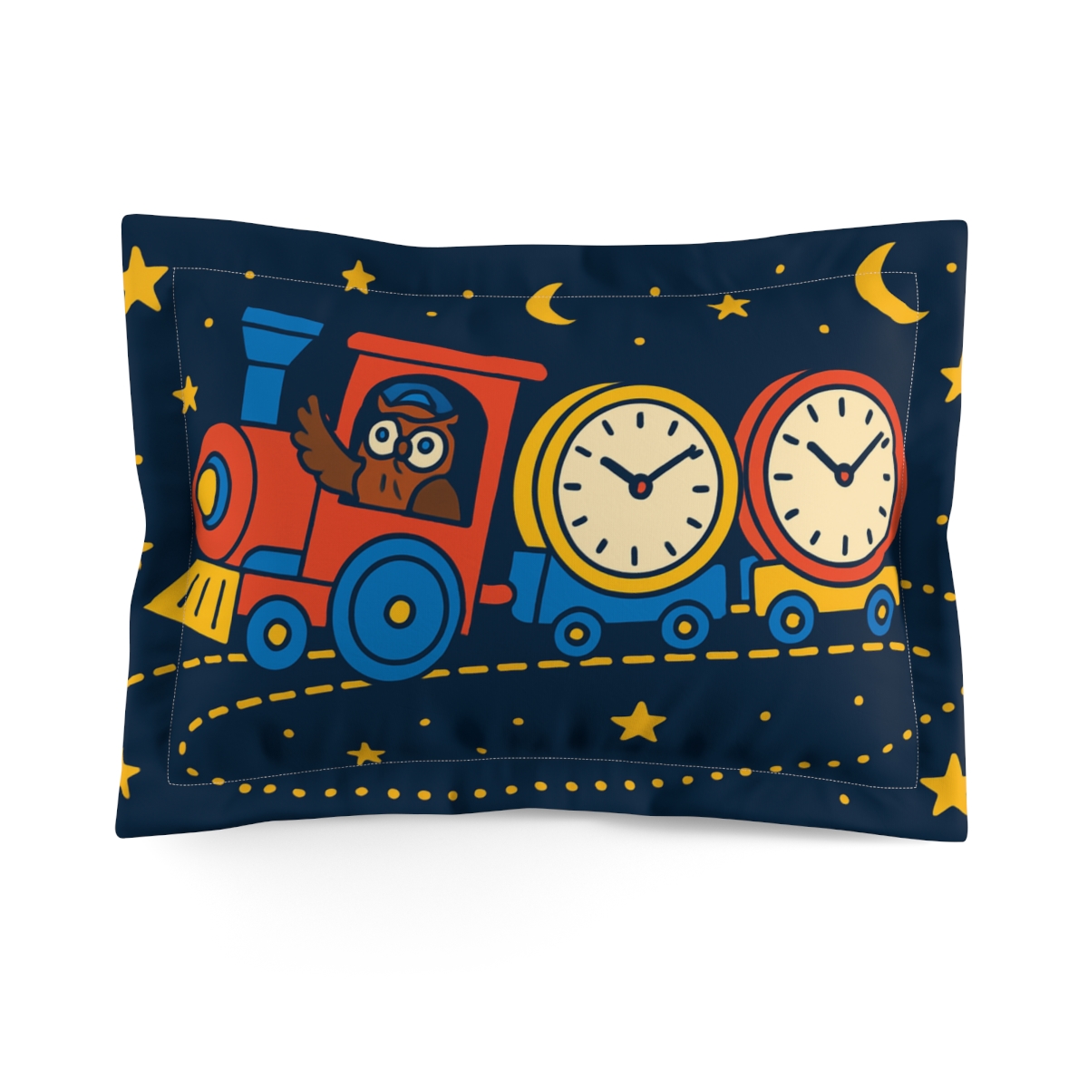 Time Twisting Space Train soft plush pillows