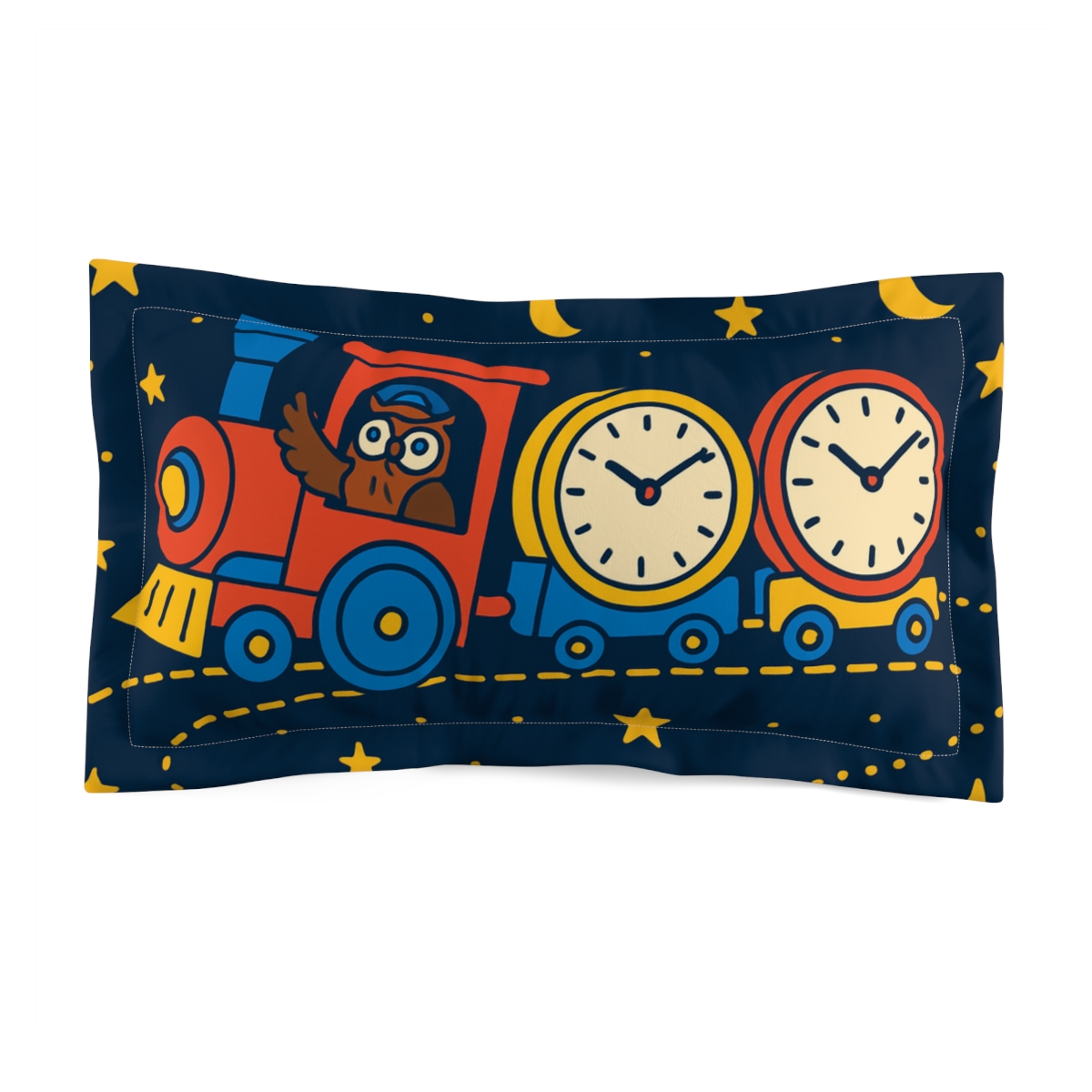 Time Twisting Space Train soft plush pillows