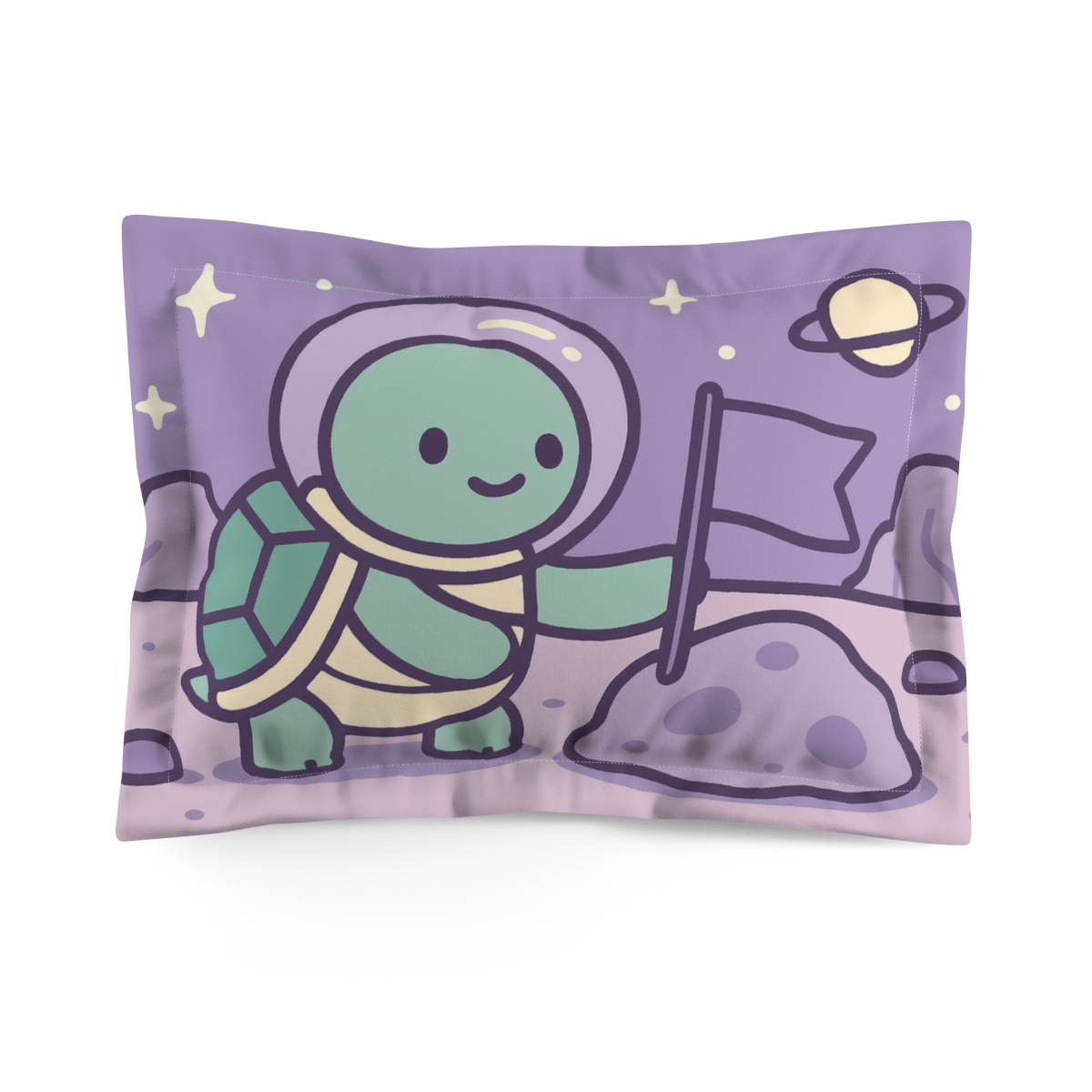 Tiny Astronaut Turtle Explorer designer printed pillows