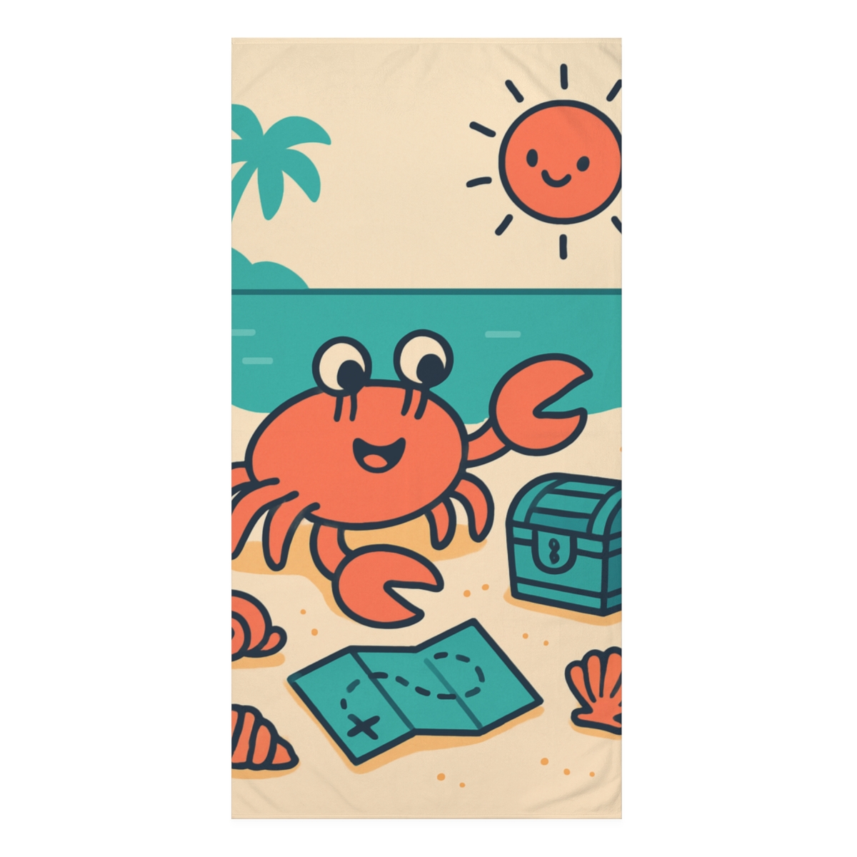 Treasure Island Explorer Crab custom towels
