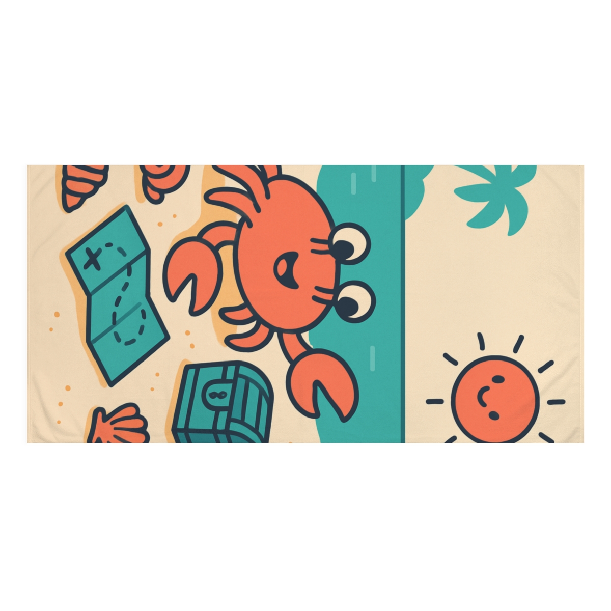Treasure Island Explorer Crab custom towels