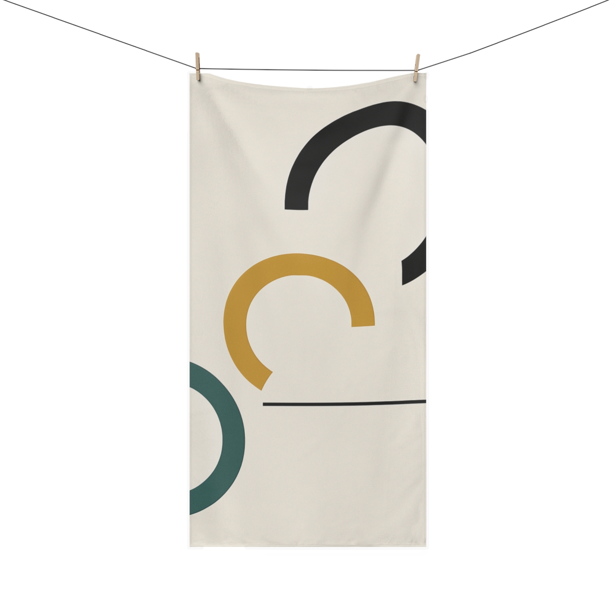 Triad Arc Window Composition personalized bath towels