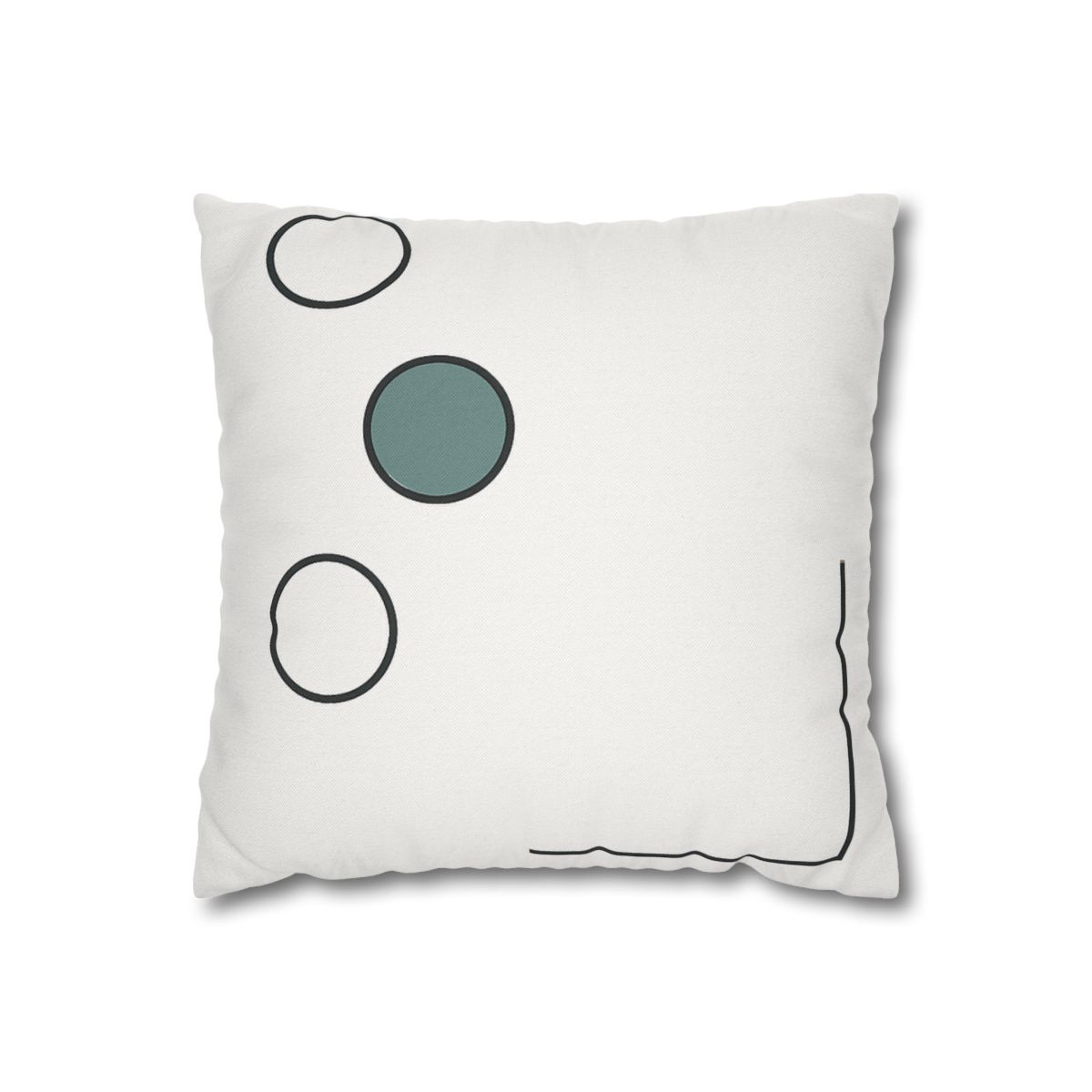 Triad Circles With Corner Frame Pause unique gift pillow cases