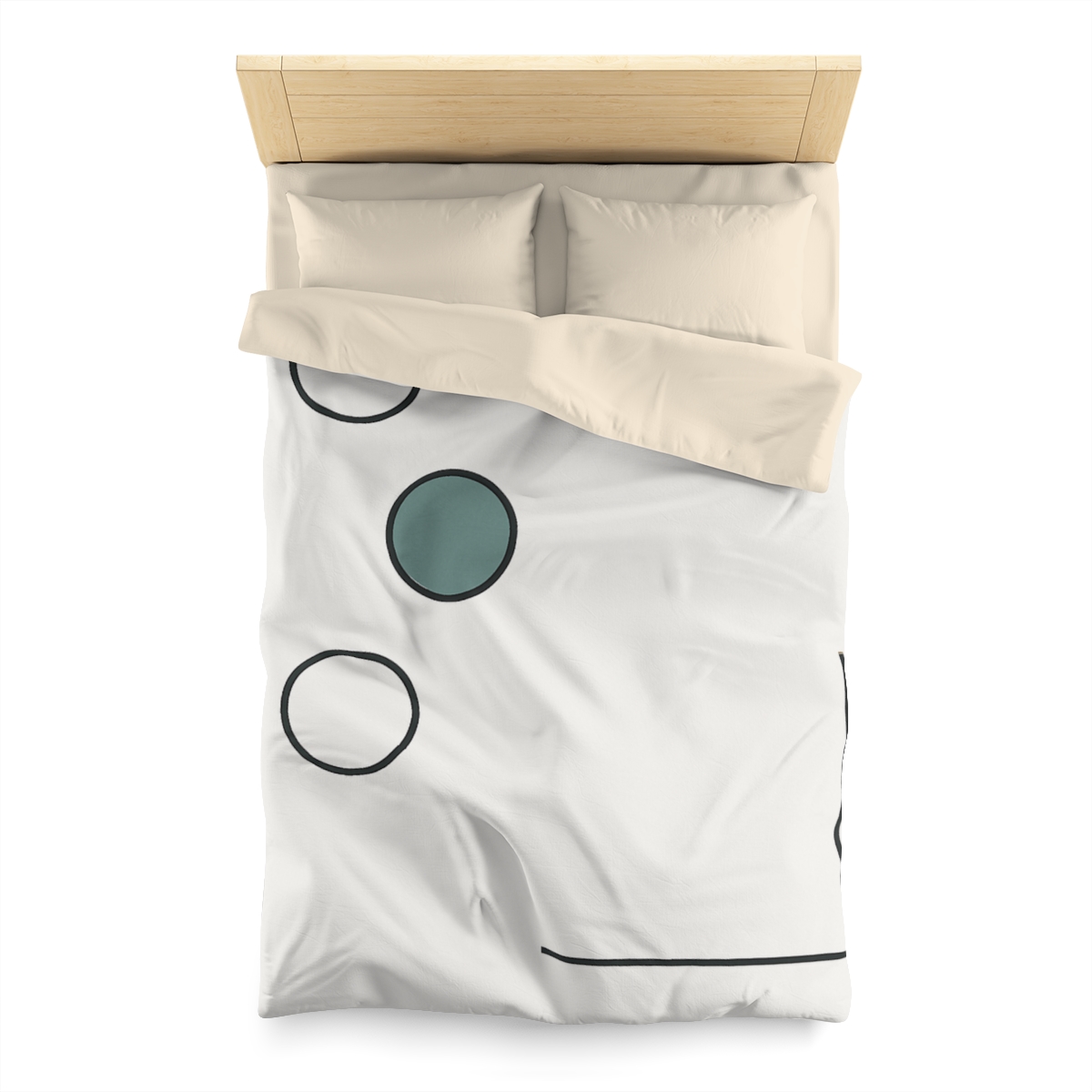 Triad Circles With Corner Frame Pause unique patterned duvets