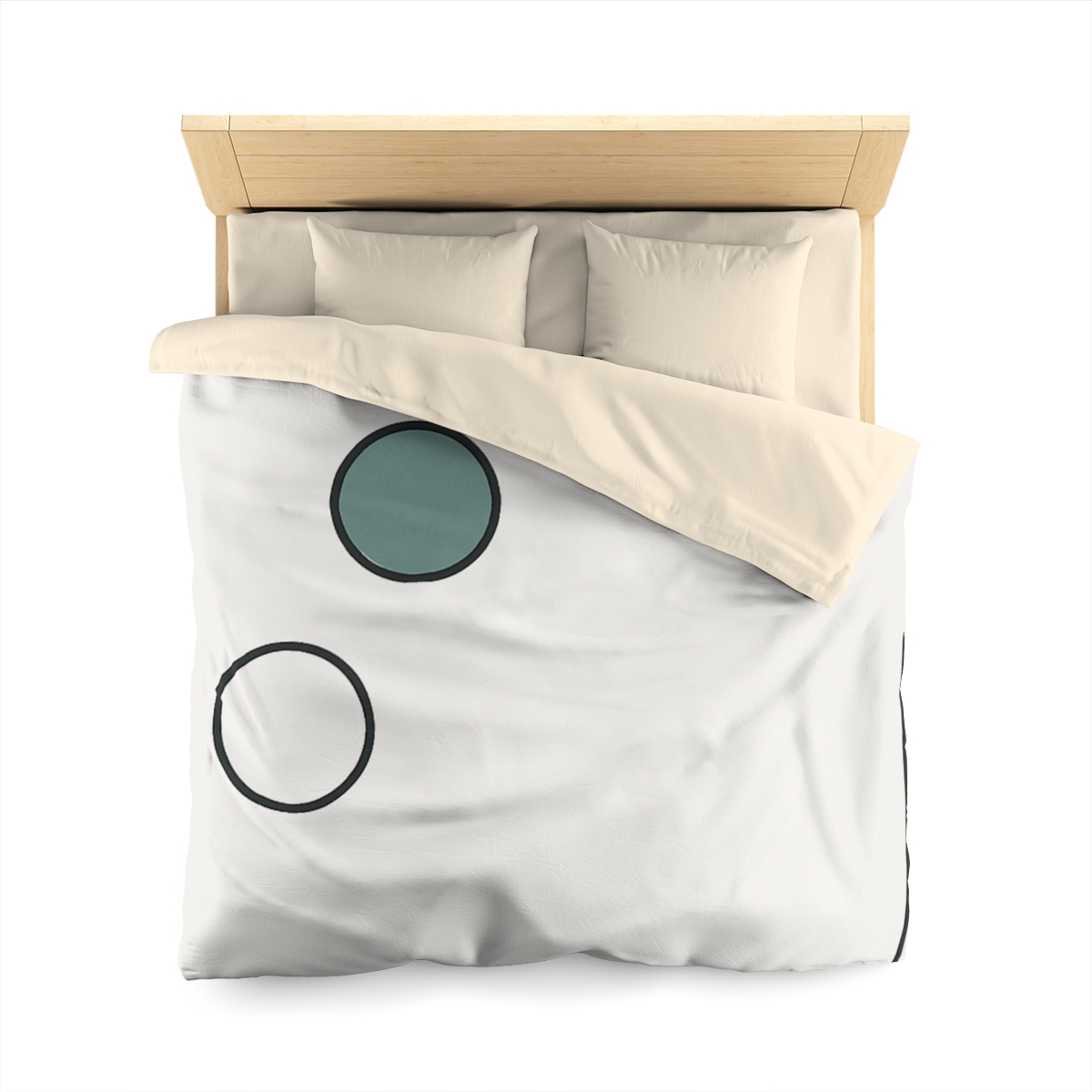 Triad Circles With Corner Frame Pause unique patterned duvets