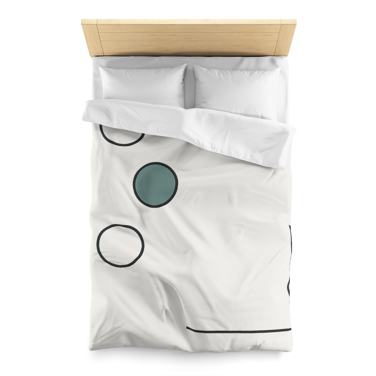 Triad Circles With Corner Frame Pause unique patterned duvets