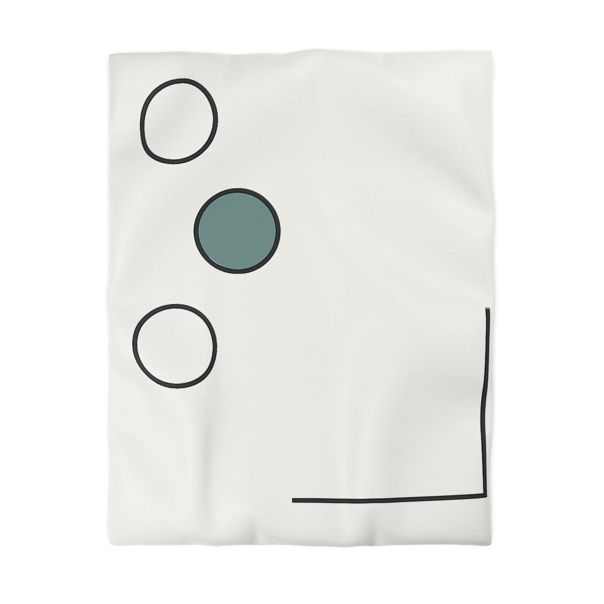 Triad Circles With Corner Frame Pause unique patterned duvets