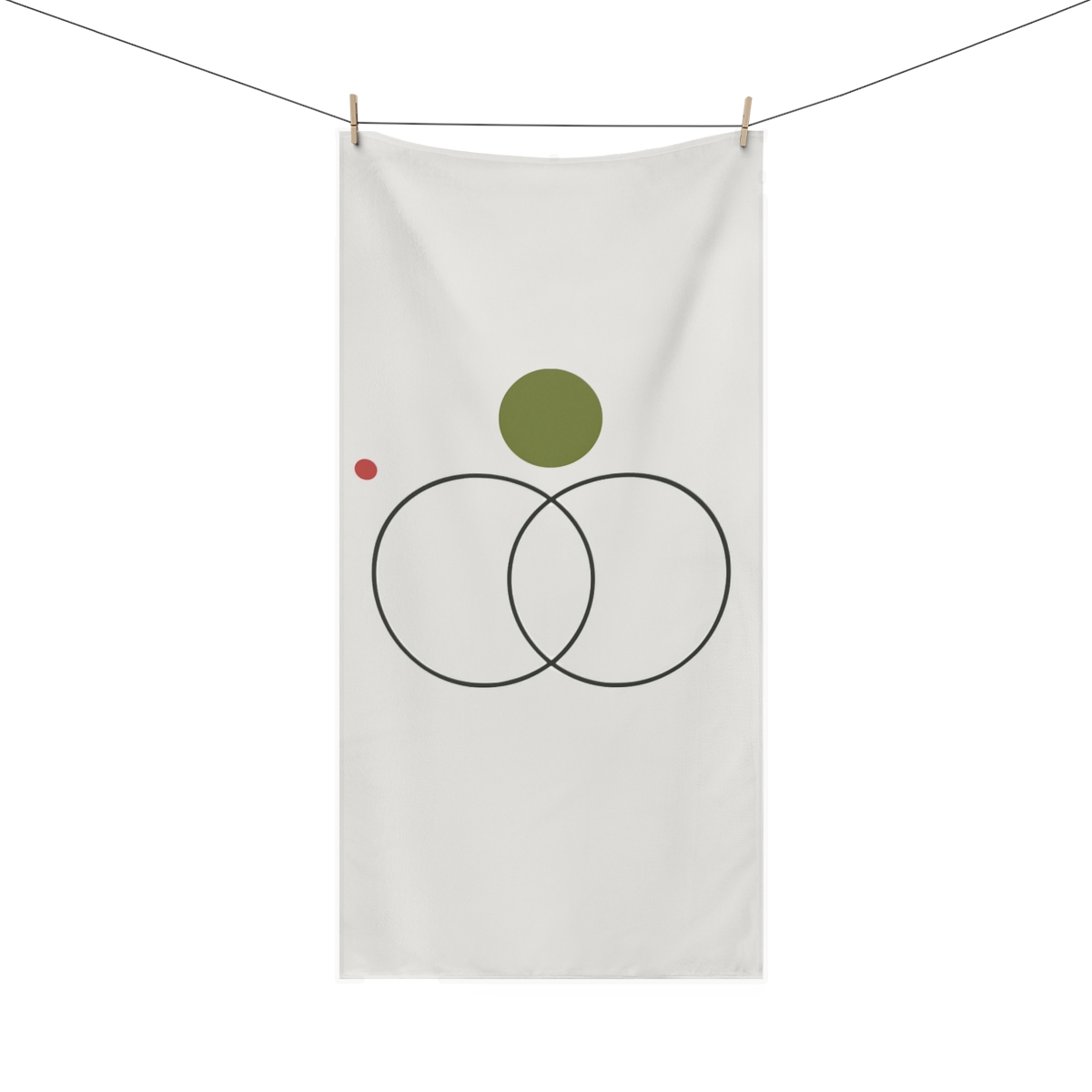 Triad Circles With Shared Tangent soft cotton towels
