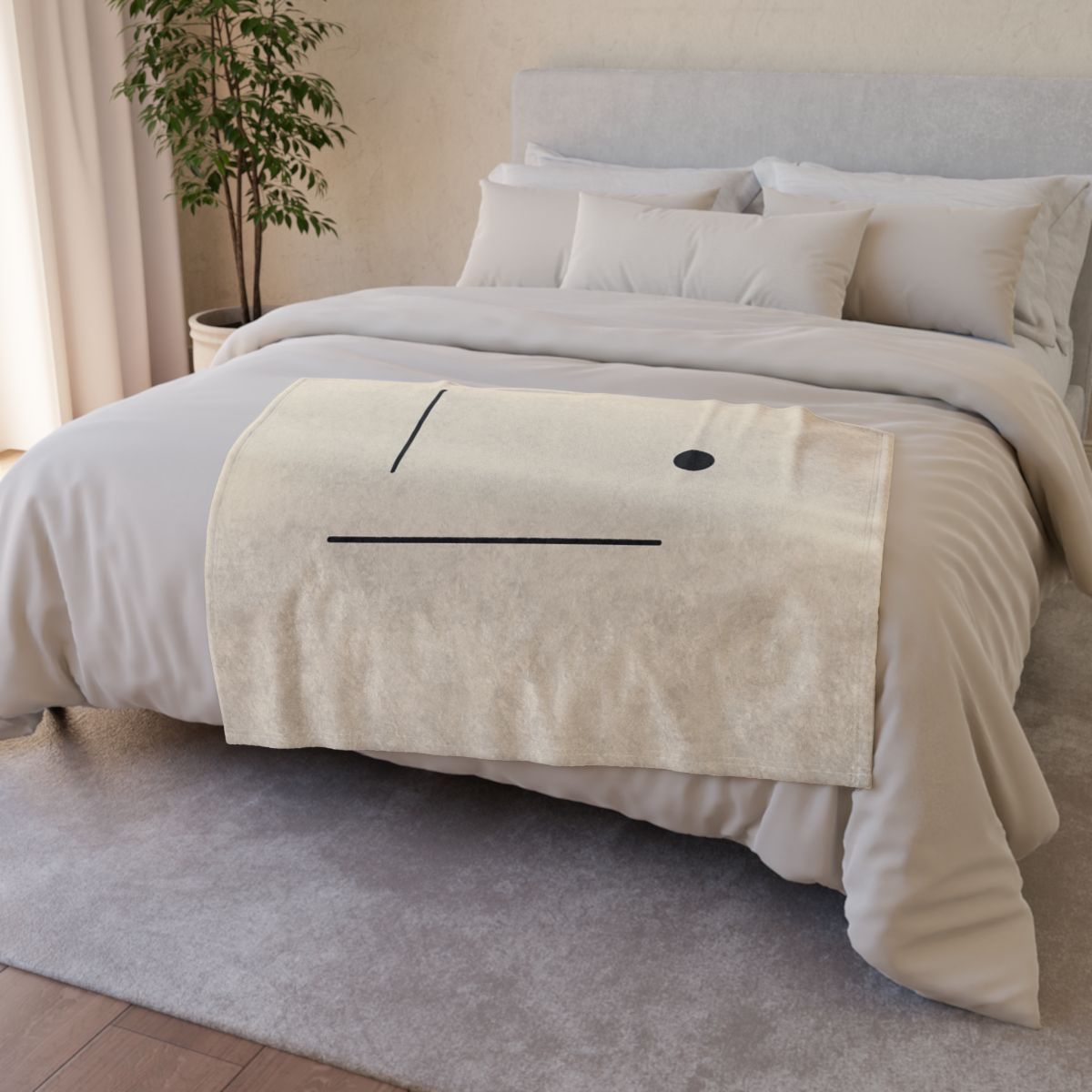 Triad Line And Dot Alignment soft fleece blankets