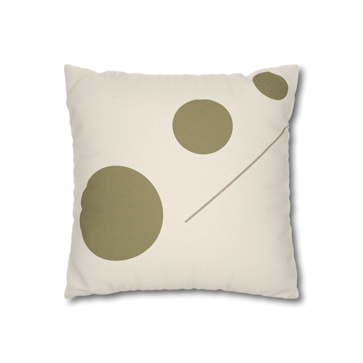 Triad Of Circles With Open Line soft cotton pillow cases
