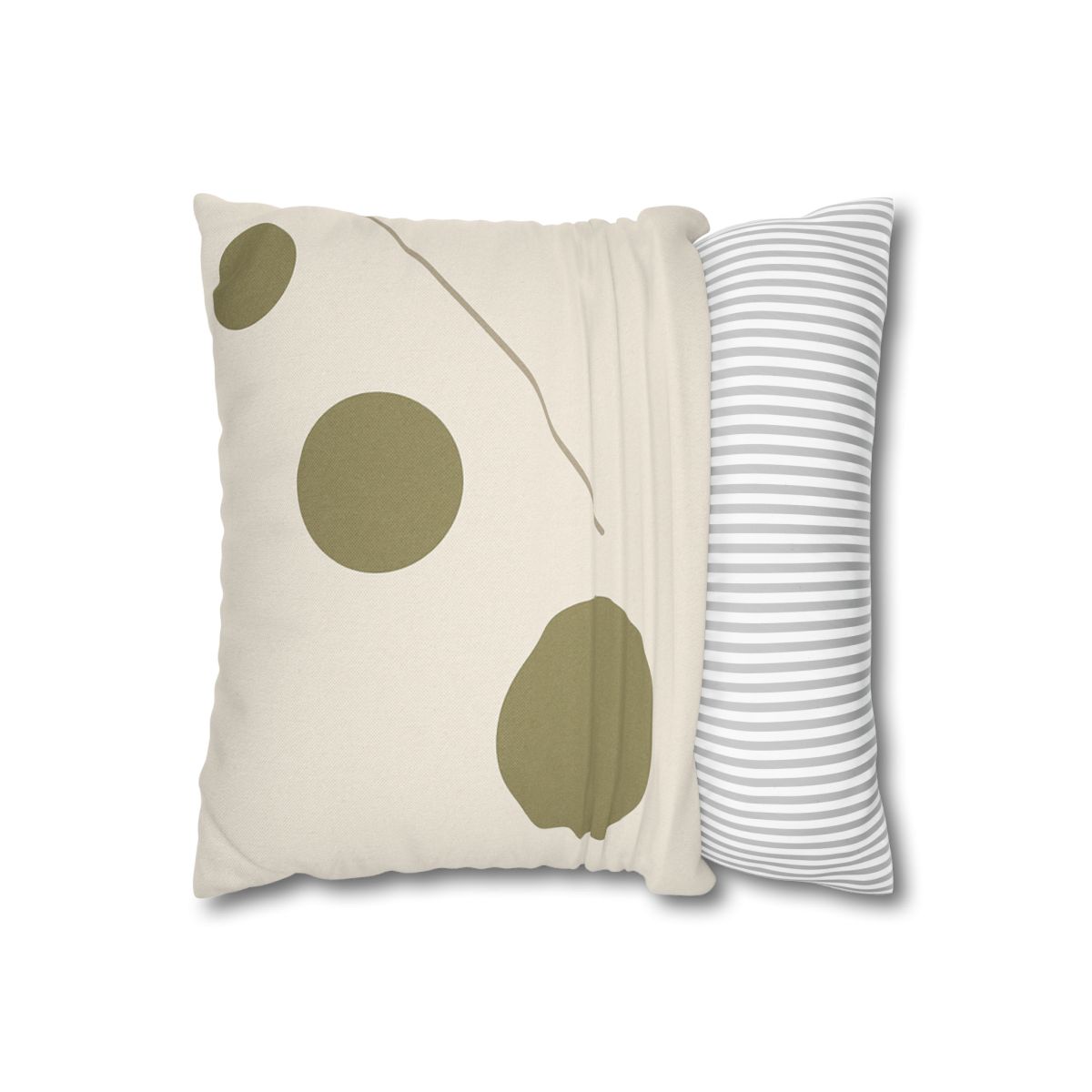 Triad Of Circles With Open Line soft cotton pillow cases