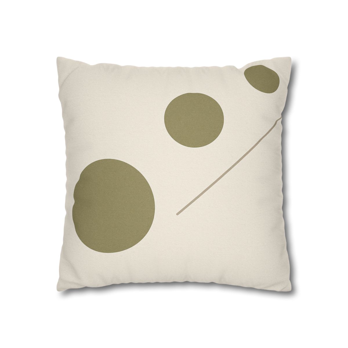 Triad Of Circles With Open Line soft cotton pillow cases