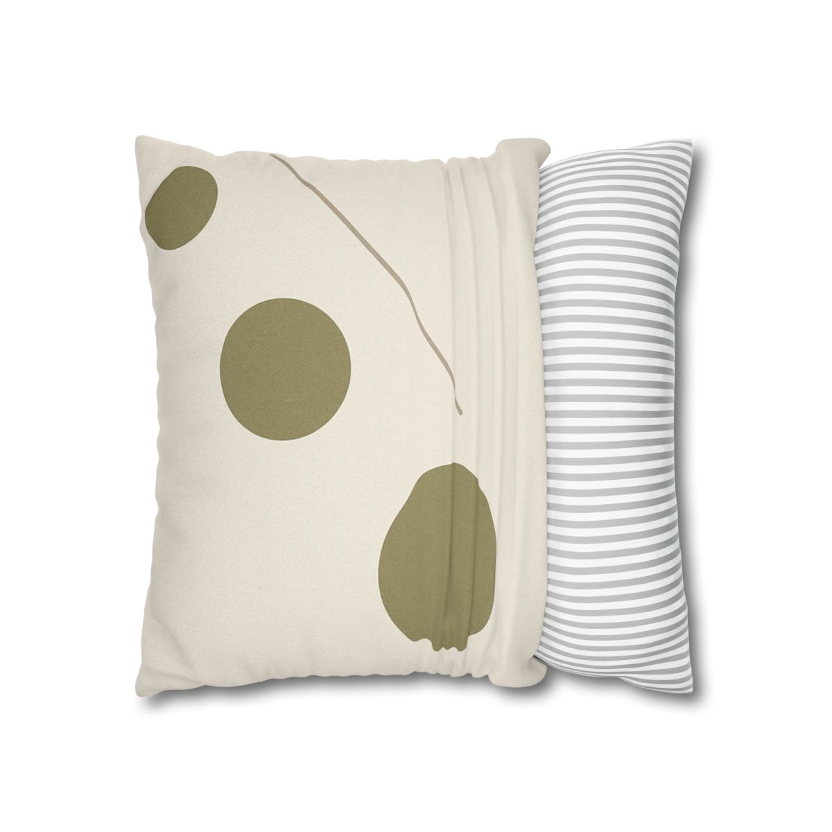 Triad Of Circles With Open Line soft cotton pillow cases